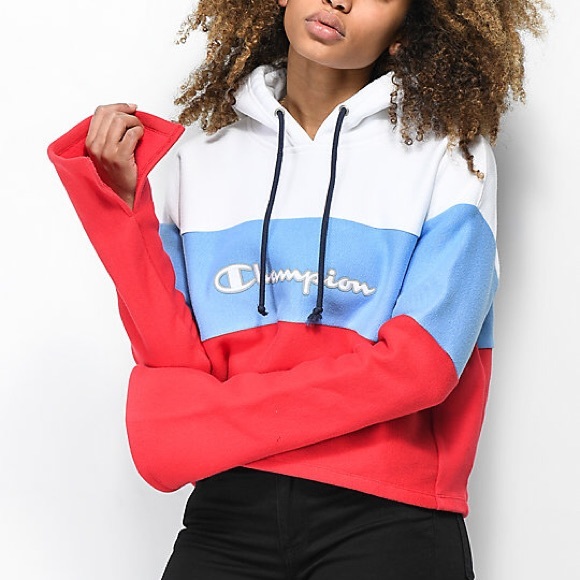 champion womens cropped hoodie